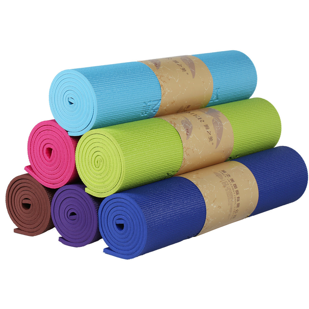exclusive yoga mat printing pvc4mm foreign trade supply sports fitness mat dance mat shock-absorbing silent mat