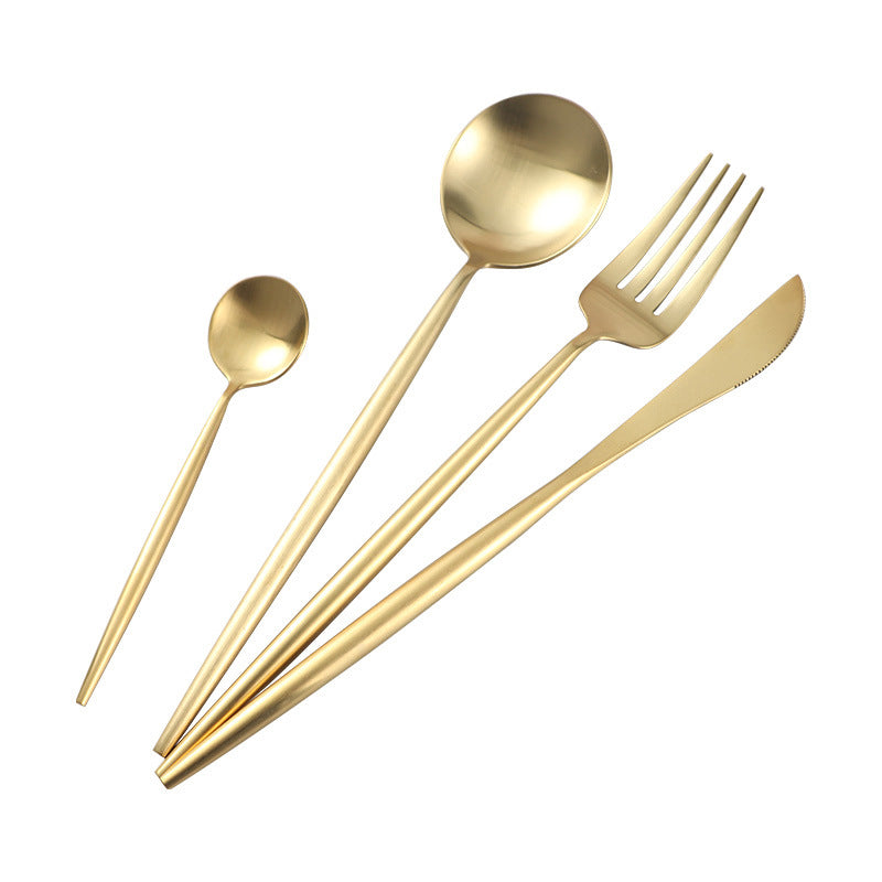 304 stainless steel cutlery set - includes forks, spoons, dessert spoons, chopsticks, and spoons - perfect for main courses, coffee, western cuisine, and steak. cross-border hot seller!