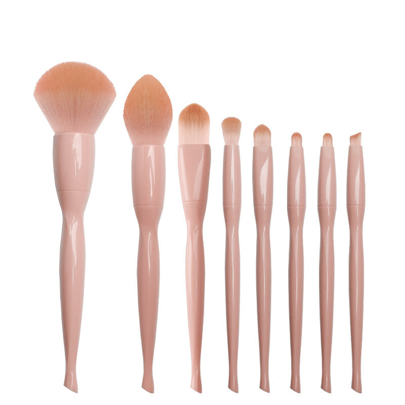 Black yao 7-piece set of brushes, loose powder brush, contour brush, beauty tool, even powder dotting brush, eye shadow brush, makeup brush