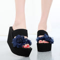 2025 beach vacation sweet thong sandals - summer travel non-slip high heel outdoor beach slippers for women