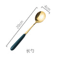Titanium long round spoon