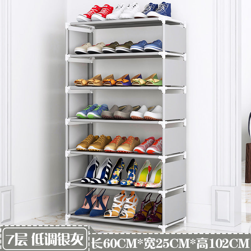 Simple shoe cabinet storage handy gadget space-saving shoe rack for home door economical bedroom student narrow large capacity