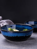 Creative kiln-turned ceramic special-shaped bowl, large bowl, fruit bowl, dessert bowl, vegetable salad soup bowl, noodle bowl, rice bowl, hotel