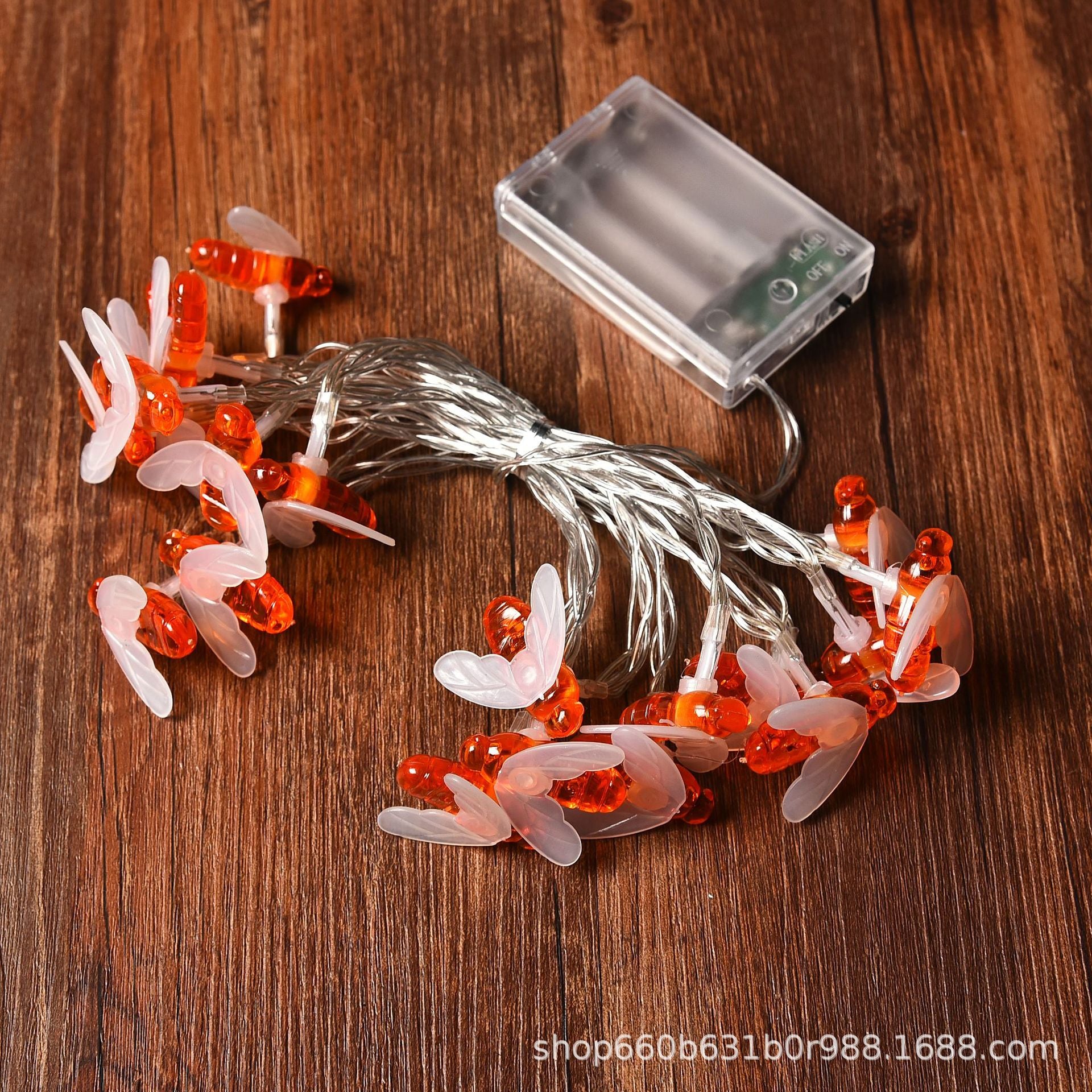 LED little bee light string Christmas battery box light string lawn garden garden simulation bee decorative light string