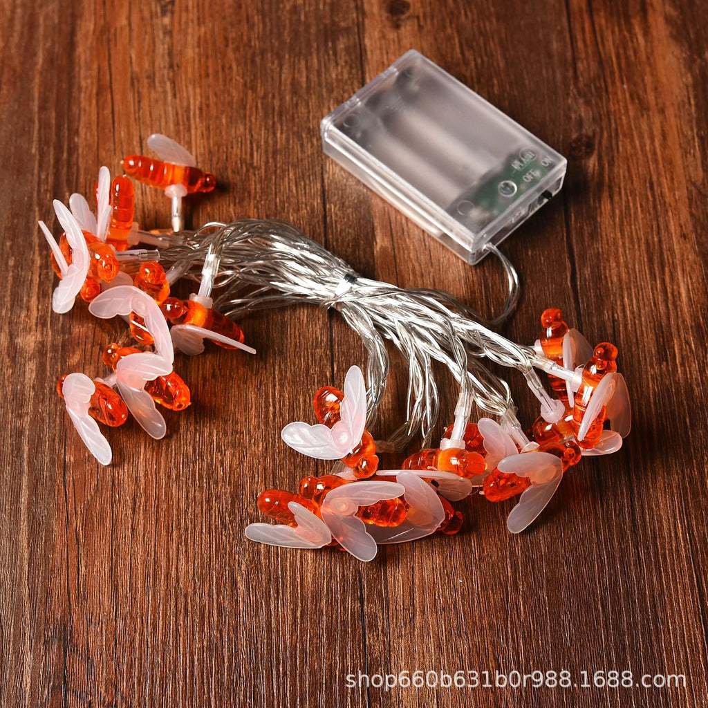 LED little bee light string Christmas battery box light string lawn garden garden simulation bee decorative light string