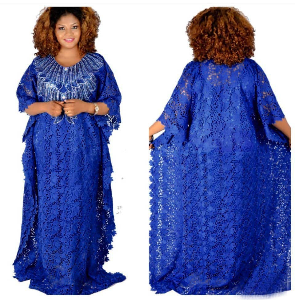 Clearance: hot-selling european, american, and african styles of water-soluble lace, loose-fitting maxi dresses with sequin-embroidered collars. high-end, elegant, and perfect for the sophisticated woman
