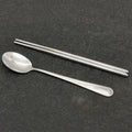304 stainless steel thickened soup spoon and chopsticks portable korean style student lunch box set - spoon and chopsticks supermarket gift two-piece set