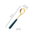 Dark green spoon