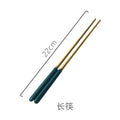 Dark green long chopsticks