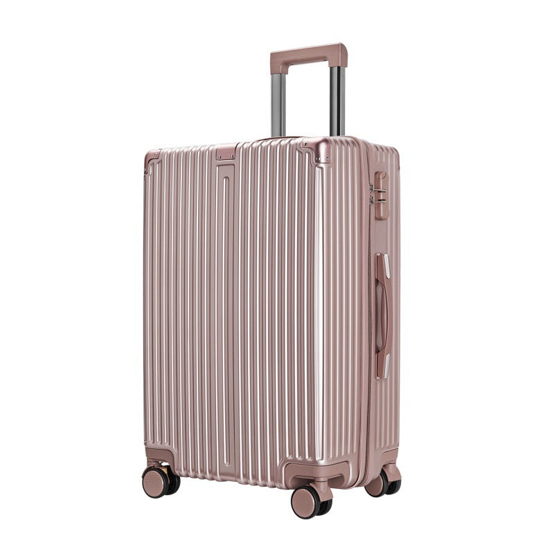 New universal wheel luggage suitcase retro trolley case shock-resistant and anti-drop ABS aluminum frame boarding trolley case 20 inches