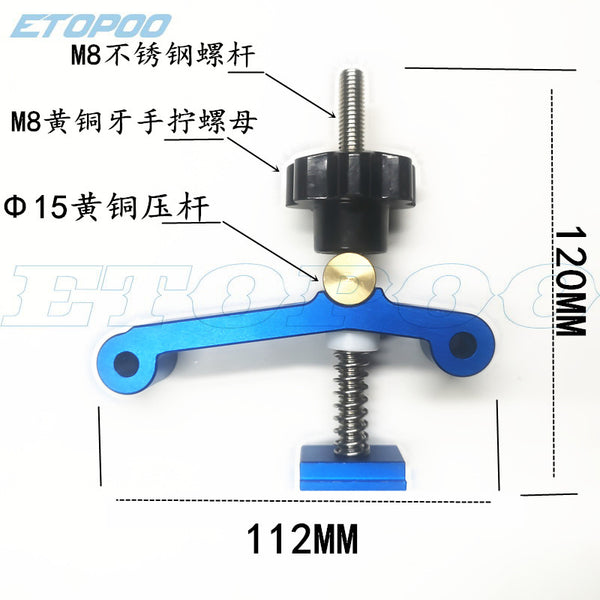 Improved woodworking platen T screw T slider, handle, chute special, woodworking T slot, woodworking tools