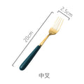 scandinavian ceramic handle fork coffee spoon stainless steel tableware mooncake knife and fork dark green steak knife and fork spoon