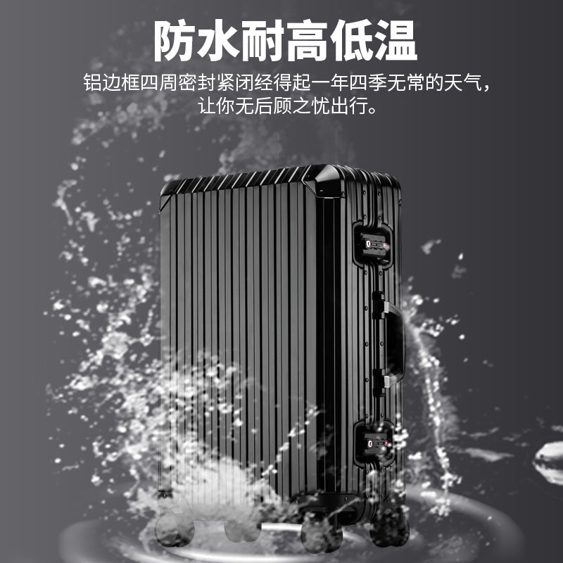 New all-aluminum magnesium alloy trolley case Universal wheel all-aluminum suitcase 20-inch boarding suitcase 28-inch metal case