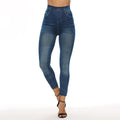 Xs-2xl imitation denim leggings for women -  &  bestseller - printed cropped pants - hot-selling cross-border women's apparel