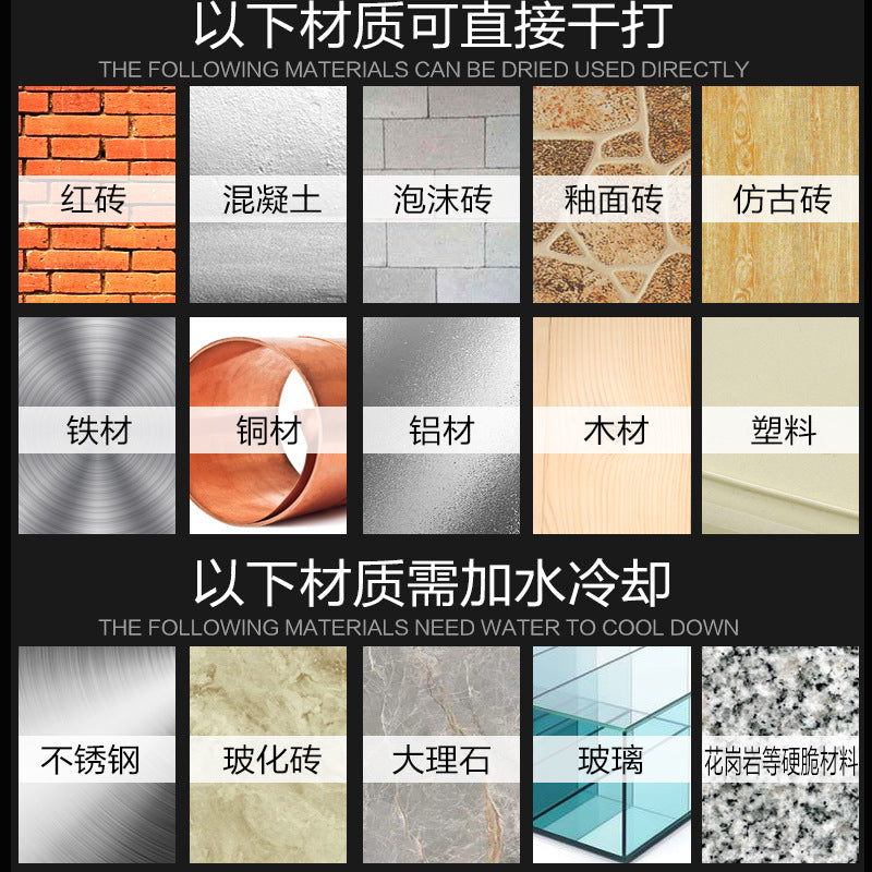 ATO Multifunctional Overlord Drill, Alloy Triangle Overlord Drill Bit, Tile Glass Wall Ceramic Punching Set