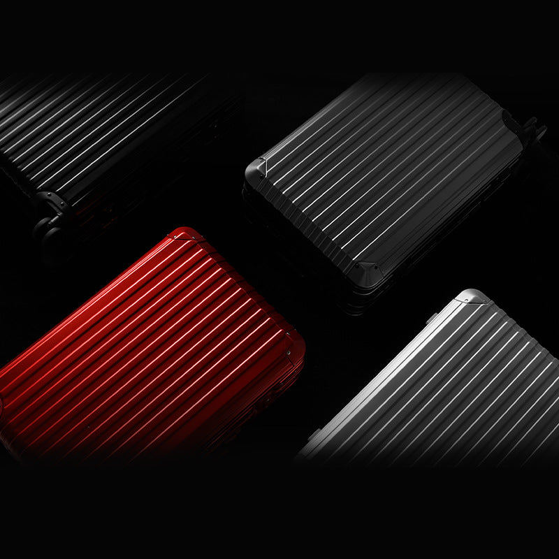 New all-aluminum magnesium alloy trolley case Universal wheel all-aluminum suitcase 20-inch boarding suitcase 28-inch metal case