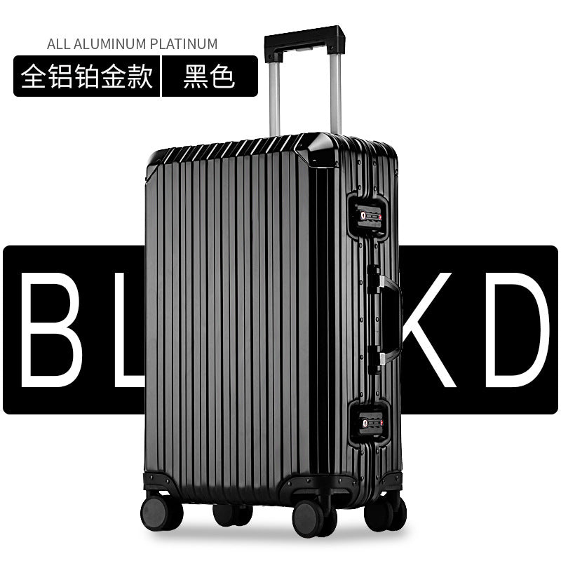 New all-aluminum magnesium alloy trolley case Universal wheel all-aluminum suitcase 20-inch boarding suitcase 28-inch metal case