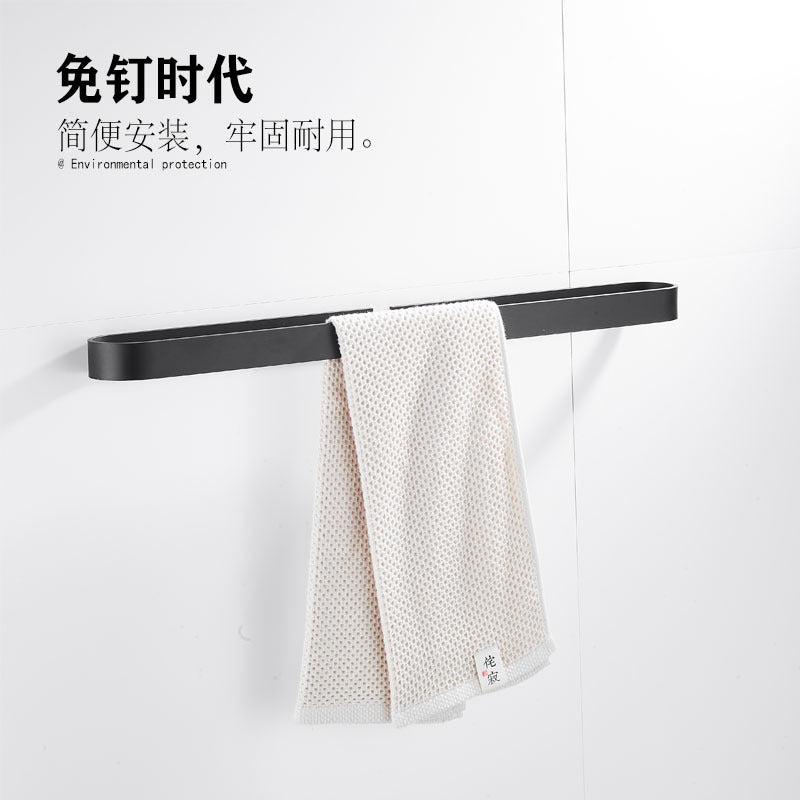 Simple shoe rack behind European door No punching Space aluminum bathroom towel rack Multifunctional pendant Toilet towel bar