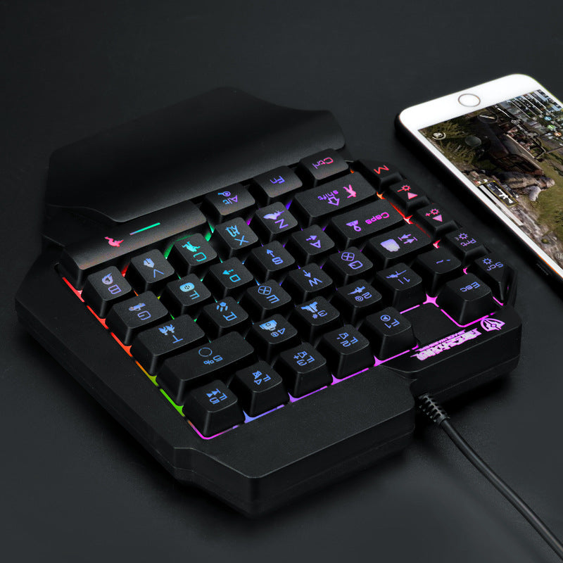 Shibadu f6 one-handed keyboard gun god throne left-hand mechanical feel gaming keyboard amazon ebay cross-border