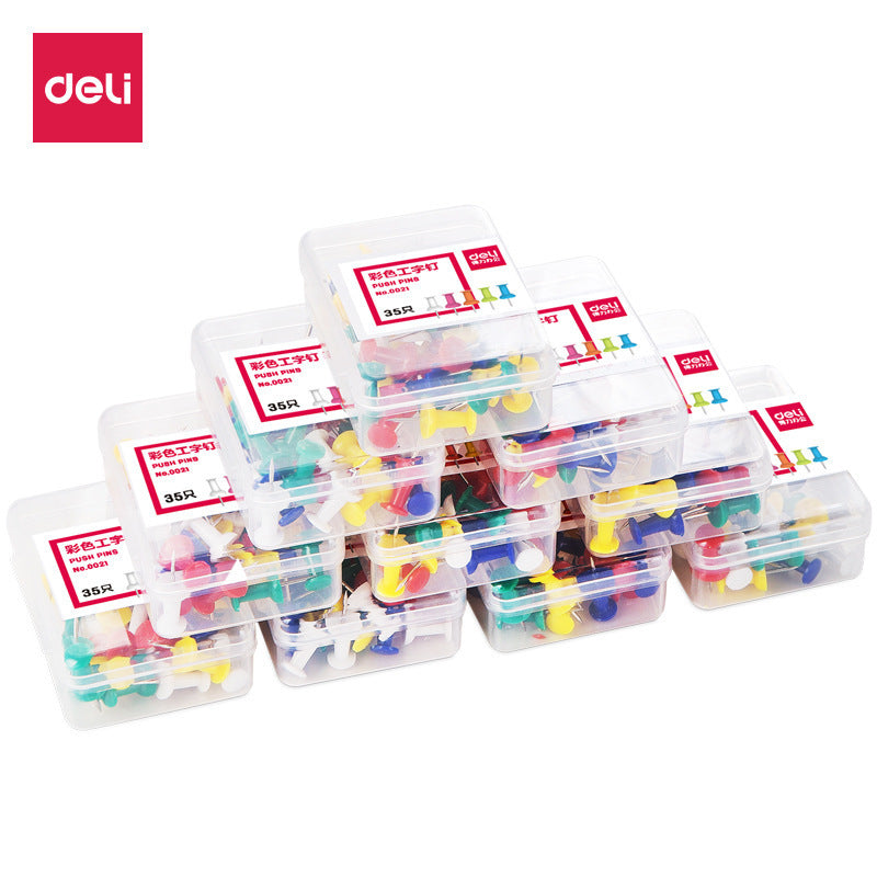 Deli 0021 color nail learning stationery office supplies 35/box wholesale