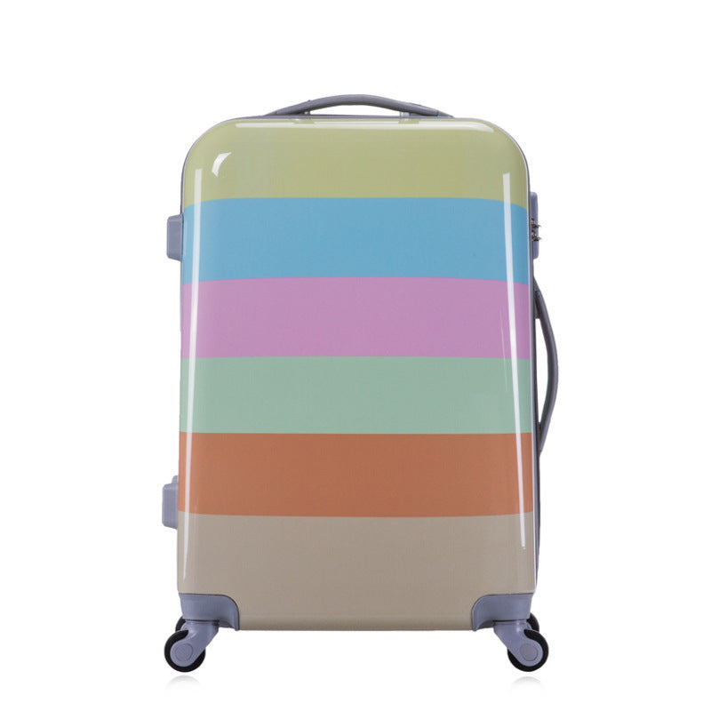 Manufacturer distributes universal wheel 20 inch 24 inch 28 inch checked boarding case pc pattern luggage travel trolley case wholesale
