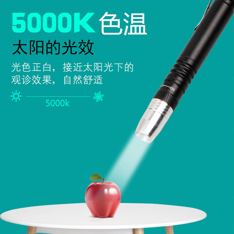 AAA Mini Flashlight Aluminum Alloy Strong Light Flashlight, White Purple Light Pen Light LED Battery Small Flashlight