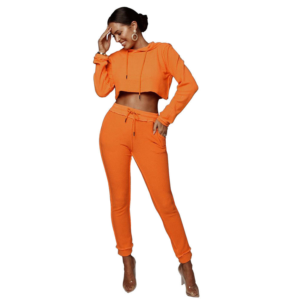 H3276 special offer: no returns or exchanges. please purchase with care. cross-border fashion women's casual activewear two-piece set (sweatshirt & bottoms)
