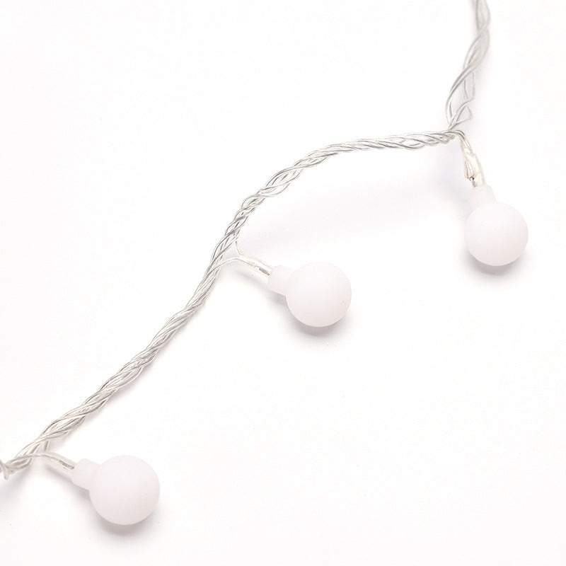 Outdoor camping led round ball light string room atmosphere bubble ball light string outdoor battery box decorative star light