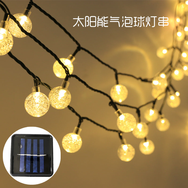 [Customized] Cross-border outdoor LED solar bubble ball light string, camping lawn courtyard street lighting light string