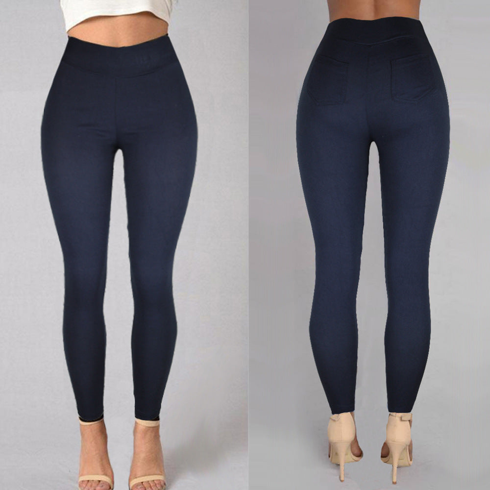 hot seller:  &  autumn new arrivals - women's high-waisted pencil pants, cropped length, european & american style casual pants