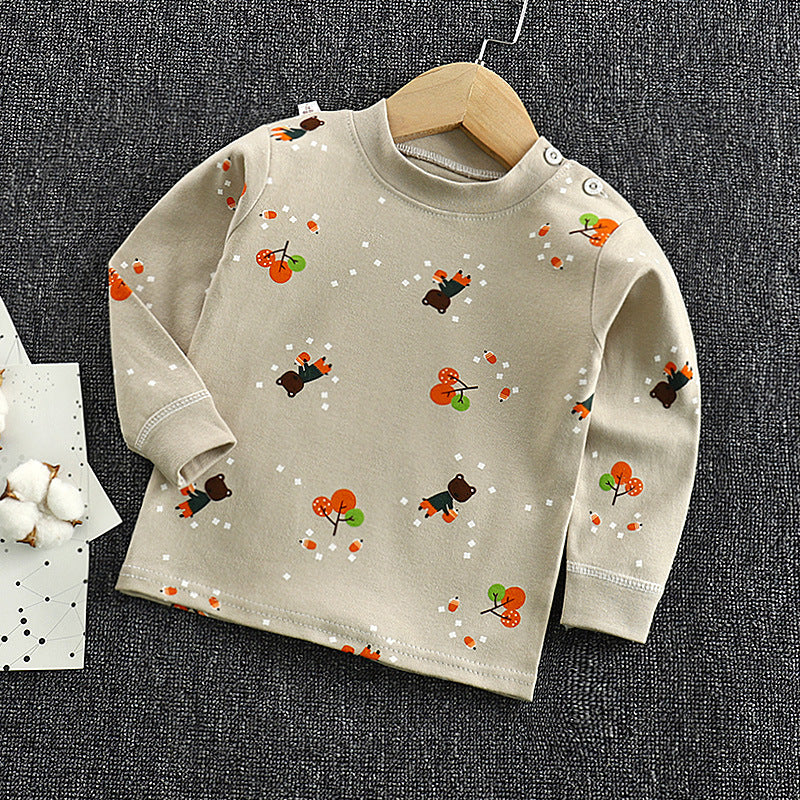 Dropshipping children's spring/autumn long-sleeve t-shirt, baby pure cotton undershirt, korean style infant top for boys and girls