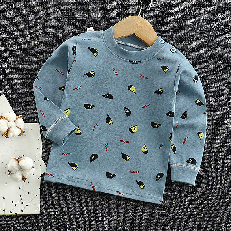 Dropshipping children's spring/autumn long-sleeve t-shirt, baby pure cotton undershirt, korean style infant top for boys and girls