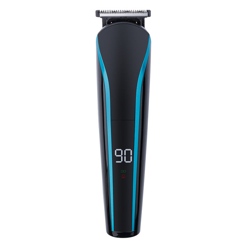 Electric hair clipper multifunctional electric grooming suit nose hair trimmer hairdresser bald shaver digital display shaver washable portable