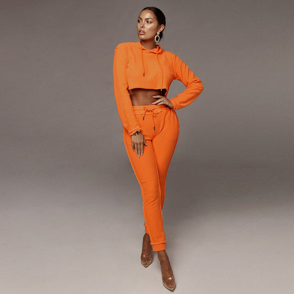 H3276 special offer: no returns or exchanges. please purchase with care. cross-border fashion women's casual activewear two-piece set (sweatshirt & bottoms)