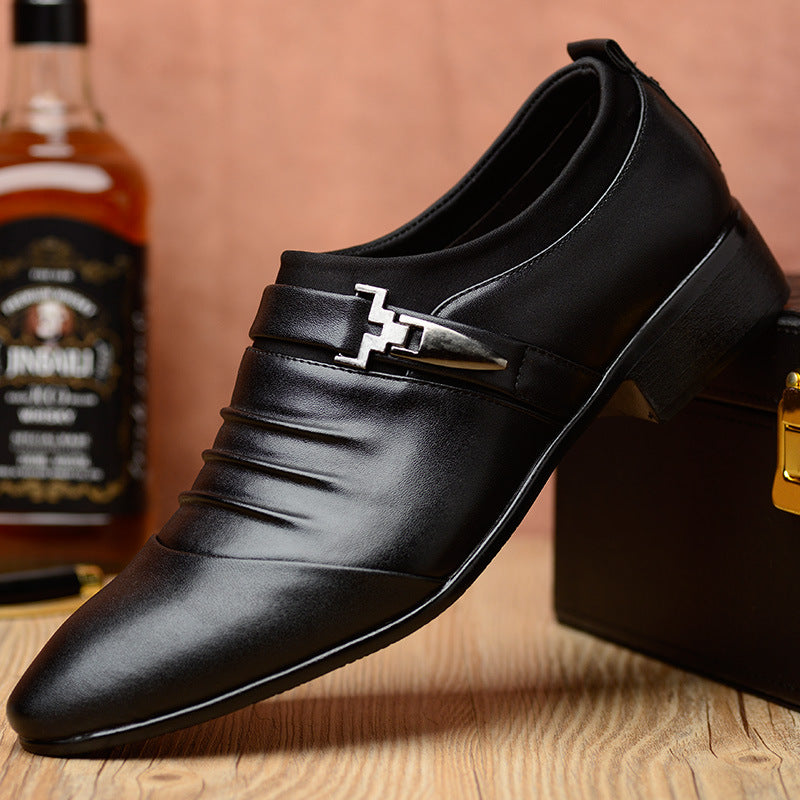 Winter new arrivals: men's slip-on casual shoes, business formal leather shoes, plus size trendy men's footwear - dropshipping available