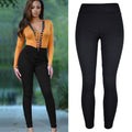 hot seller:  &  autumn new arrivals - women's high-waisted pencil pants, cropped length, european & american style casual pants