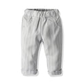 New korean style boys' spring/autumn vest, shirt, and pants three-piece set - perfect for birthdays, first birthdays, and performance outfits
