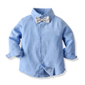 New korean style boys' spring/autumn vest, shirt, and pants three-piece set - perfect for birthdays, first birthdays, and performance outfits