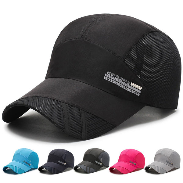 Hat Summer Men's Sun Cap Korean Baseball Cap Quick Drying Mesh Breathable Sun Cap Cap Printed Logo