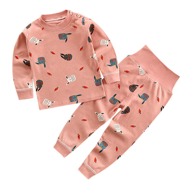 Spring & fall children's clothing kids high waist belly protection pants suit baby pure cottonintimates boys and girls autumn clothes and long trousers one piece dropshipping