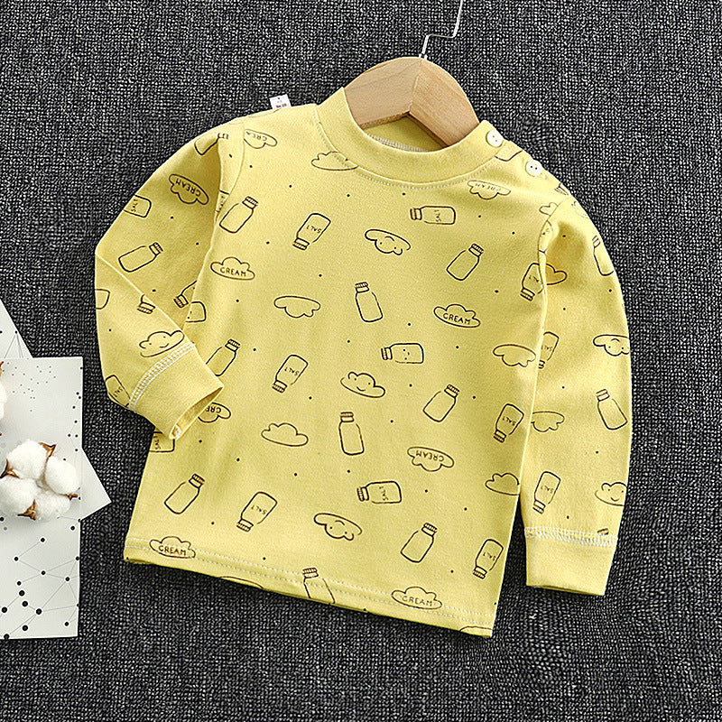 Dropshipping children's spring/autumn long-sleeve t-shirt, baby pure cotton undershirt, korean style infant top for boys and girls