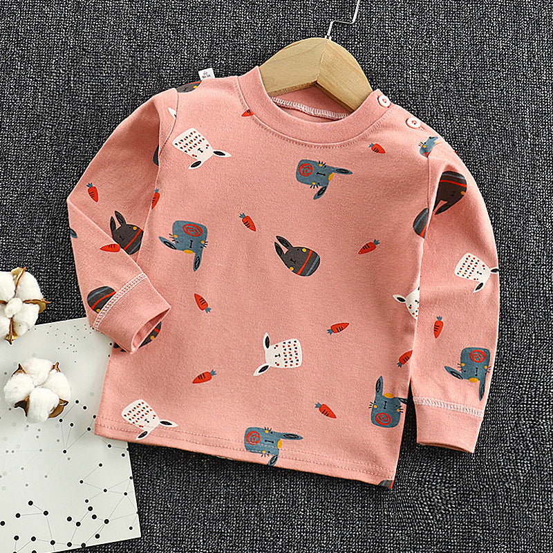 Dropshipping children's spring/autumn long-sleeve t-shirt, baby pure cotton undershirt, korean style infant top for boys and girls