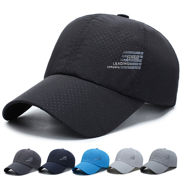 Hat Summer Men's Sun Hat Korean Baseball Cap Quick Drying Mesh Breathable Hat Sun Cap Printed Logo