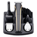 Electric hair clipper multifunctional electric grooming suit nose hair trimmer hairdresser bald shaver digital display shaver washable portable
