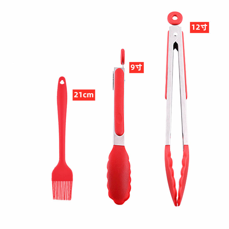Food clip set Silicone bread clip Stainless steel food clip Camping barbecue Outdoor clip Fast food sharing clip