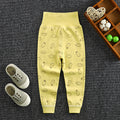 Spring & fallkids pants pure cotton baby high waist belly protection pants boys and girls bottom pants infant sleeping pants can be opened