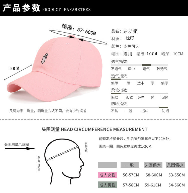 Baseball Cap Casual Fashion Versatile Cap Korean Version Face Small Sunscreen Sun Hat Outdoor Sports Fishing Hat
