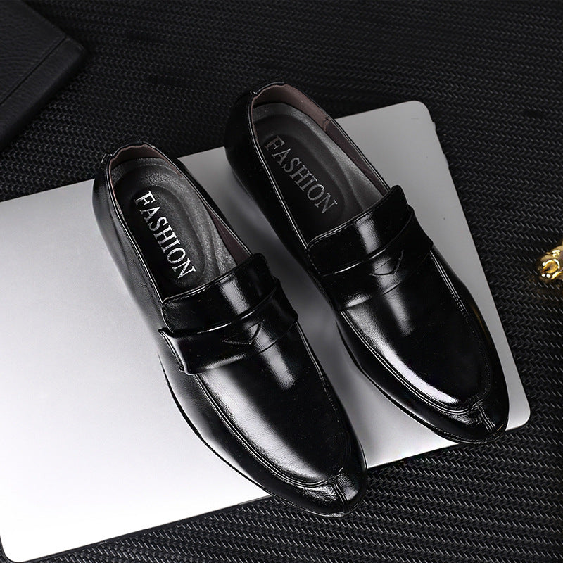 Men's plus size leather shoes - amazon, wish, lazada - korean style slip-on casual shoes - dropshipping available