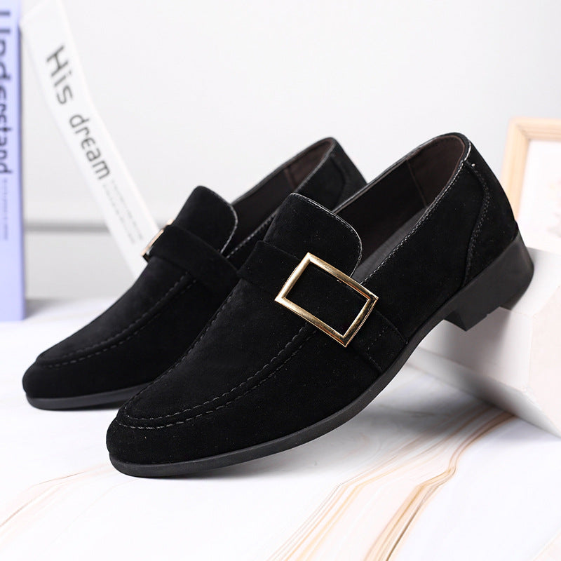 Springnew arrival leather shoesmencasual shoes frosted slip-on driving shoes plus size beanie shoes dropshipping