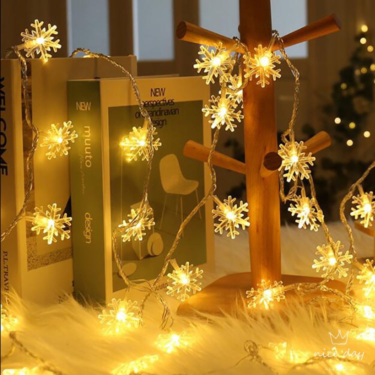 Directly from the manufacturer led snowflake light string romantic battery box courtyard arrangement flash light string christmas ins decorative lights